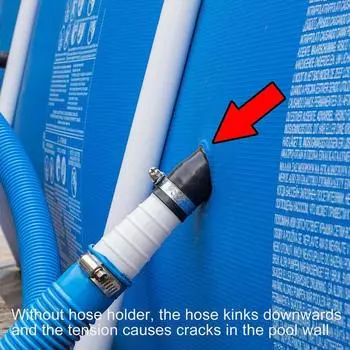 Держатель трубы для бассейна, кронштейн для водопроводной трубы диаметром 30-37 мм, хомут для шланга синий