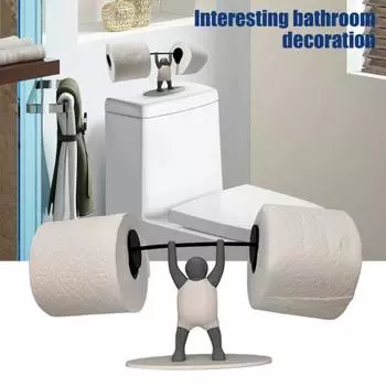Держатель туалетной бумаги для штангиста, напечатанный на 3D-принтере, держатель рулона бумаги для штангиста, декор для ванной комнаты, туалет