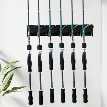 Держатель удочки, 6 опор, настенный органайзер, поддержка подставки для лодки, гаража красный