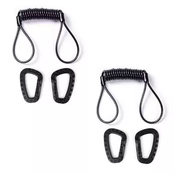 Держатель удочки для автомобиля, рыболовный трос для хранения удочки, не требуются инструменты, простая установка, компактный кемпинг, 2 шт. (черный) [Элемент] чёрный