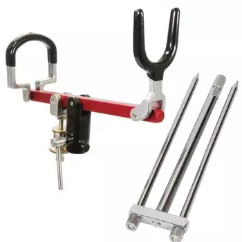 Держатель удочки Nishihaya, держатель удочки для улицы, подставка для удочки 450 мм, регулируемый угол поворота на 360 градусов, держатель удочки красный