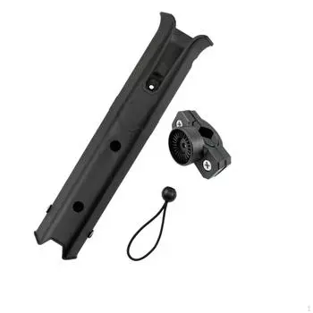 Держатель удочки Регулируемый Удобный боковой кронштейн Многофункциональная стойка для труб чёрный