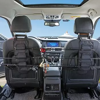 Держатель удочки в машину Hanairo для хранения удочек Предотвращение загрязнения (Заднее сиденье) чёрный