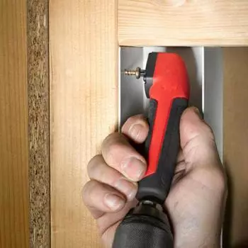 Держатель угловой отвертки для сверления под прямым углом, удлинитель хвостовика шестигранного сверла 1/4 дюйма оранжевый