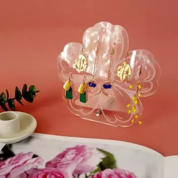 Держатель ювелирных изделий Износостойкая гладкая поверхность Декоративная мода Простая установка Видимый органайзер сережек для ежедневного использования Leaf