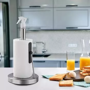 Держатель Вертикальная бумажная нержавеющая сталь Гладкая кухонная стойка для хранения бумажных полотенец Легкий доступ