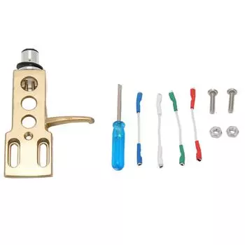 Держатель виниловой иглы, алюминиевый сплав, держатель картриджа для виниловой пластинки с 4 соединениями золотой