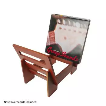Держатель виниловых пластинок, стойка для хранения из ретро-дерева, органайзер для хранения виниловых альбомов, журналов, книг, CD-альбомов коричневый