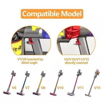 Держатель зажима блокировки триггера для ручного пылесоса Dyson V8 V10 V6 V7 V11 V15, переключатель блокировки, свободные руки, запчасти темные хаки
