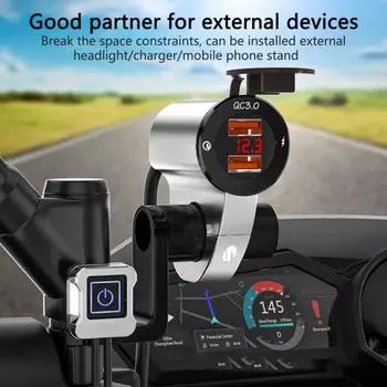 Держатель зеркала заднего вида Легко установить Недеформируемый алюминиевый сплав Поддержка сотового телефона Мотоцикл серебряный