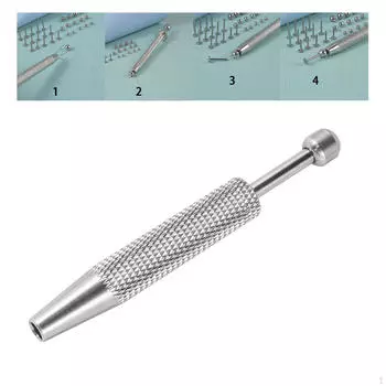 Держатель зубцов захвата шариков бусины портативный, алмазный коготь захват инструмент для извлечения стружки серебряный