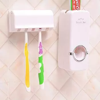 Держатель зубной щетки Автоматический дозатор зубной пасты 5 Держатель зубной щетки Настенная подставка для зубных щеток Инструменты для ванной комнаты