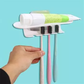 Держатель зубной щетки без пробивки и следов пасты, держатель для бритвы, настенный держатель зубной щетки, стеллаж для хранения в ванной комнате белый