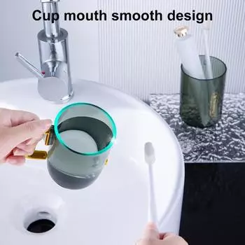Держатель зубной щетки и зубной пасты Без заусенцев Прочный Большой объем Удобная ручка Держатель зубной щетки и зубной пасты Стаканчик для ванной синий