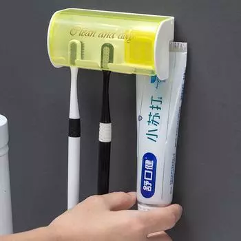 Держатель зубной щетки настенный дизайн с дренажем и вентиляцией водонепроницаемый и влагостойкий пылезащитный модный