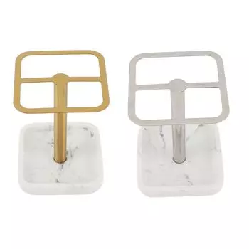 Держатель зубной щетки Нержавеющая сталь 304 Подставка для хранения зубной пасты 3 слота Экономия места Toothp Gold