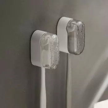 Держатель зубной щетки пылезащитный инновационный необходимый для дома пылезащитный держатель зубной щетки стильный дизайн настенный серый