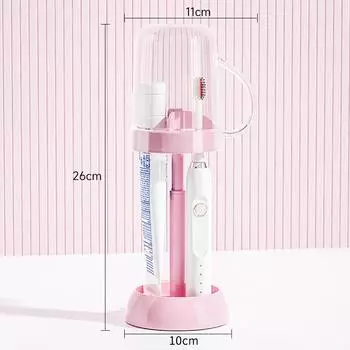 Держатель зубной щетки с пылезащитным чехлом, дренажный дизайн, пластиковый многофункциональный органайзер для ванной комнаты для чашек, предметы первой необходимости для дома