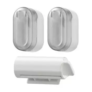 Держатель зубной щетки с выдавливателем зубной пасты, съемный, легко устанавливаемый, настенный держатель электрической зубной щетки с пылезащитным чехлом