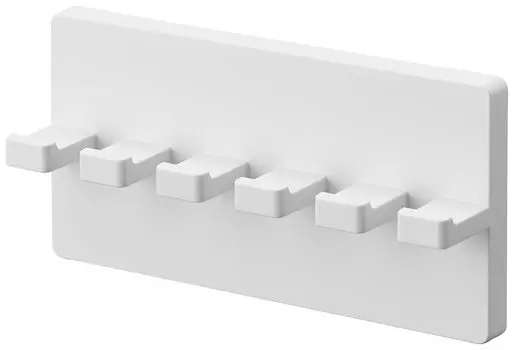 Держатель зубных щеток Yamazaki Jitsugyo 5960 Film Hook на 5 рядов, белый, Ш12 x Г3 x В6 см, для хранения зубных щеток MIST, прибл. белый