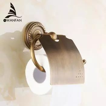Держатели для бумаги, держатель для туалетной бумаги из античной латуни, настенная вешалка для ванной, черный держатель для туалетной бумаги HJ-1308 золотой