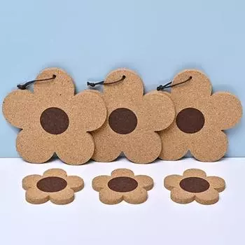 Держатели для горшков в форме цветка, термостойкие с подвесной веревкой, кухонные изоляционные подставки с тонкой текстурой, подставка под горячее для посуды S