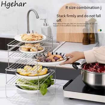 Держатели для хранения Стойка из нержавеющей стали Кухонные принадлежности для холодильника Органайзер Большая вместимость Многофункциональный Простой Бытовой Прочный