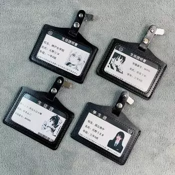 Держатели для карт в японском стиле аниме, для девочек, студентов, милый мультяшный держатель для карт, ID/IC, держатель для карт, держатель для автобусных карт