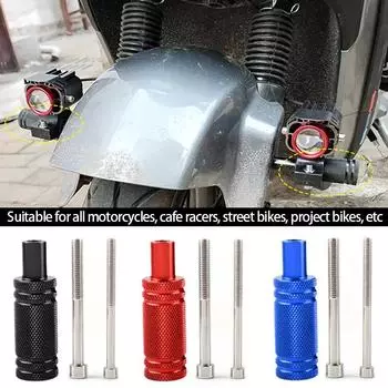 Держатели для крепления фар мотоцикла, регулируемый кронштейн для крыла, опорная стойка, винт M8 M6, монтажная стойка для противотуманных фар, аксессуары чёрный