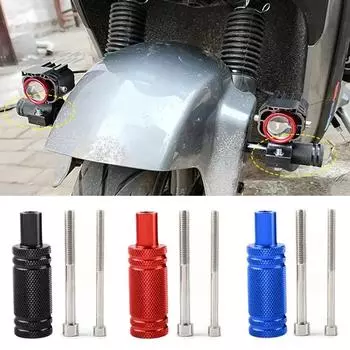 Держатели для крепления фар мотоцикла, регулируемый кронштейн для крыла, опорная стойка, винт M8 M6, монтажная стойка для противотуманных фар, аксессуары