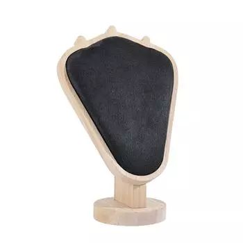 Держатели для ожерелий Подставка для демонстрации ювелирных изделий Многоцелевой деревянный органайзер для ювелирных изделий для демонстрации ожерелий и легкого доступа чёрный