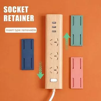 Держатели для розеток Органайзеры для розеток Мощный бесследный настенный самоклеящийся кабель Бесшовный держатель для удлинителя для домашнего офиса ZPG 10x4cm/3.94x1.57in синий