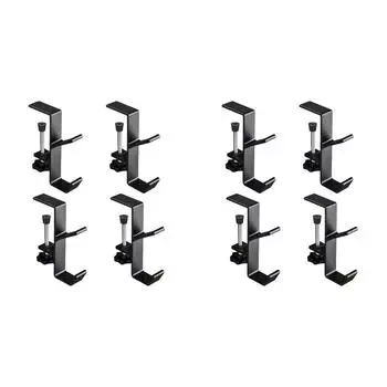 Держатели для рождественских чулок, регулируемые крючки для каминных гирлянд (Черный 4 шт.)