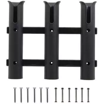 Держатели для удочек, кронштейны для стоек, 3-трубчатые держатели для удочек, настенные держатели для удочек, переносные держатели для лодок, гаража(черный)