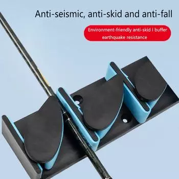 Держатели для удочек Вертикальная стойка для удочек Храните до 6 удочек Компактный держатель для удочек Настенный инструмент для хранения чёрный