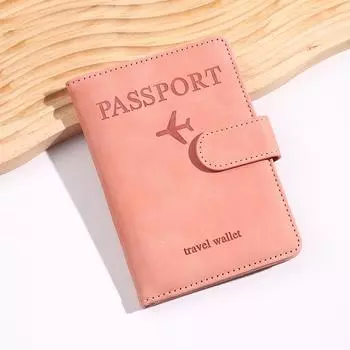 Держатели документов с магнитной пряжкой Rfid для путешествий, обложки для паспорта, подарок для него коричневый