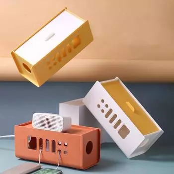 Держатели кабелей Большая емкость Тепловыделение Пластиковый большой кабельный органайзер Коробка управления жёлтый