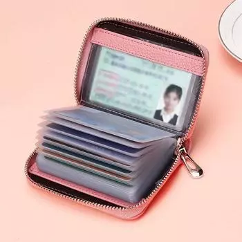Держатели карт PU Business Bank Credit Bus ID Card Holder Cover Coin Pouch Anti Demagnetization Wallets Bag