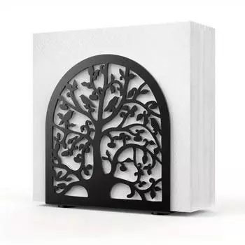 Держатели салфеток «Дерево жизни», напольный держатель для салфеток, диспенсер для салфеток на открытом воздухе, для кухни, ванной, обеденного стола, декора чёрный
