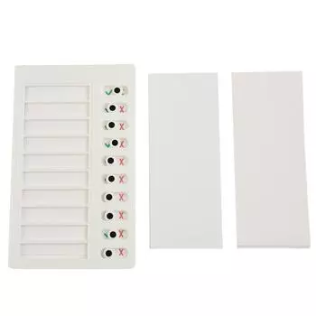 Держите свои задачи и дела под контролем с помощью нашей доски для заметок с контрольными списками, изготовленной из качественного ПВХ-материала и включающей съемную бумагу для заметок