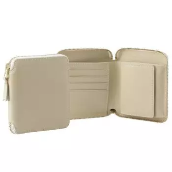 des Wallet CLASSIC LEATHER LINE Круглый кошелек на молнии БЕЛЫЙ [COMME GARONS] Мужской SA2100-0001-0018 [Товар]