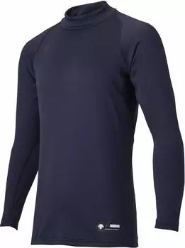 DESCENT Baseball Brushed Fleece Size High-Neck Long-Sleeve Undershirt, Lining, Stretch, Navy, S, STD-658