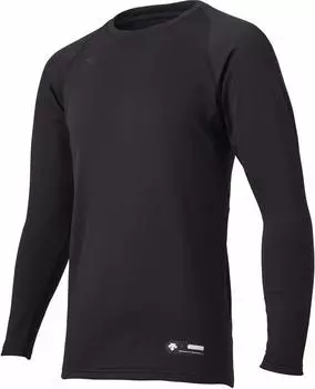 DESCENT Baseball Crew Neck Long Sleeve Fleece Size S Undershirt, Lining, Stretch, Black, (STD-657) чёрный