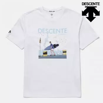 Descent Half Club Descent Descent Artist Коллаборация с Ким Чен Юном Yangyang Surfing Sp223ets63wht0 Футболка с коротким рукавом 95