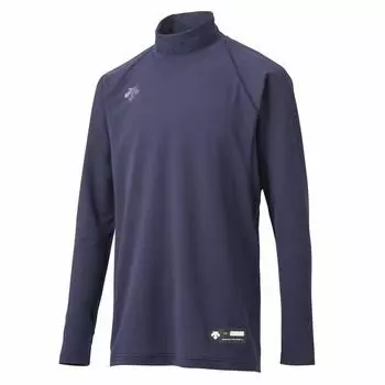 DESCENT Junior High Neck Long Sleeve Undershirt for Youth Baseball, Navy, 130cm, JSTD-770