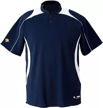 Descente Baseball Shirt Navy x White XO Men s DB110B, (DNSW)