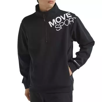 Descente Golf Эксклюзивная для Amazon Куртка с молнией до середины, Блузон, Влагоотводящая, Эластичная, Защита от УФ-лучей, Легко двигаться, ST4FSWZ0MB [Move Sports] (UPF50+) чёрный