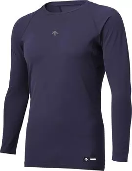Descente Round Neck Long Sleeve Undershirt Medium Men s DB5SUD20M, Navy,