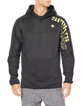 DESCENTE Standard Size Sweatshirt, Hooded, Volleyball, Warm, Stretch, Practice, Men s, Women s, Unisex, Black, чёрный