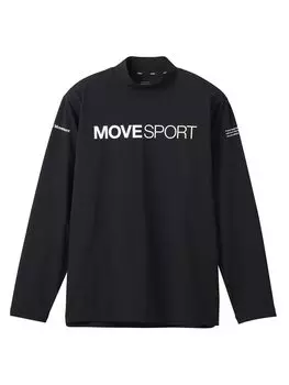 DESCENTE SUNCREEN Mock Neck Long Sleeve Shirt BK L